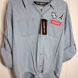 🌷Karl Lagerfeld Denim Blue Casual Shirt